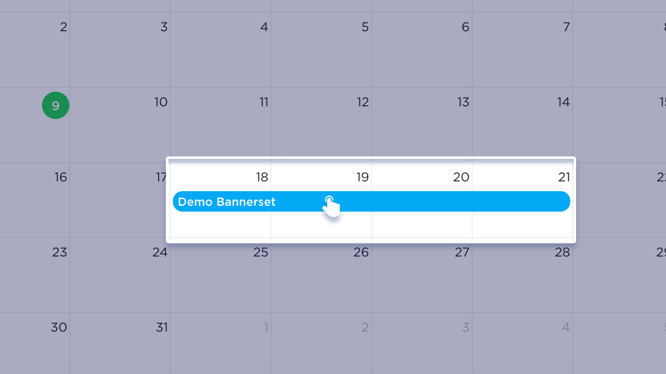 BannerNow schedule bannerset placeholder