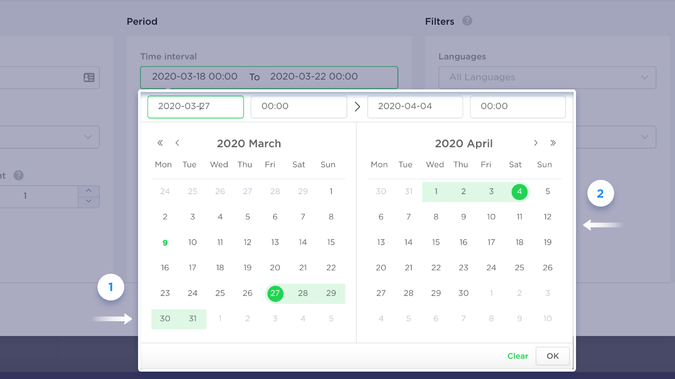 BannerNow schedule period settings